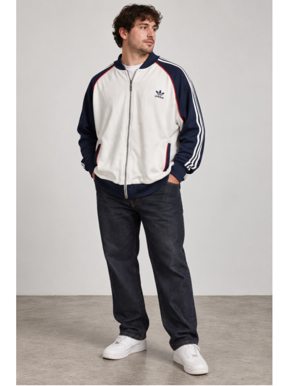 Adidas Originals Colorblock Full-Zip Track Jacket – Men’s Size 2XL